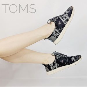 Toms Del Rey Grey Tribal Wool Sneakers